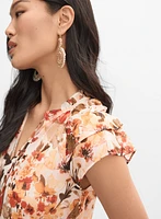 Blouse florale en chiffon