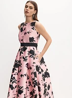 Floral Bow Embellished Gown