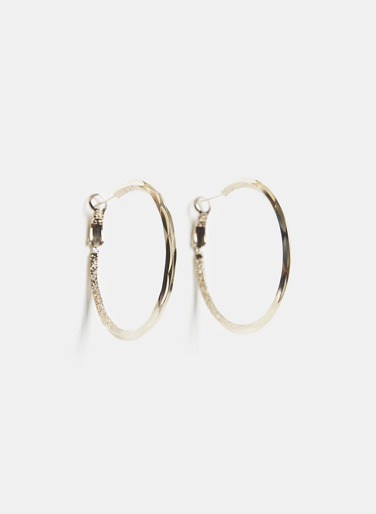 Boucles d'oreilles en anneaux lisses