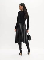 Mixed Jacquard Knit Dress