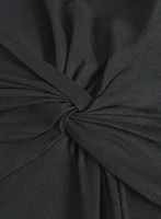 Belted Stretch-Linen Dress