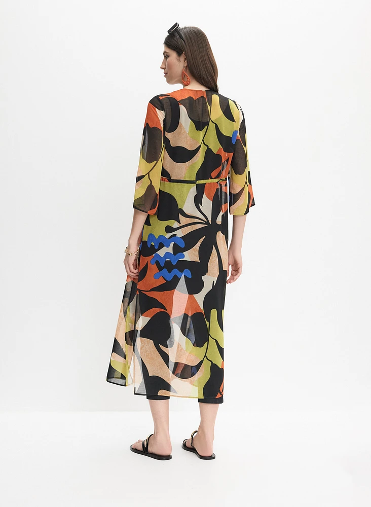 Printed Chiffon Maxi Top