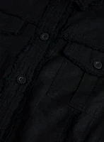Veste à bordures effilochées