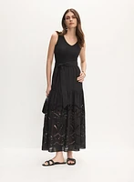 Cotton Cutout Maxi Dress