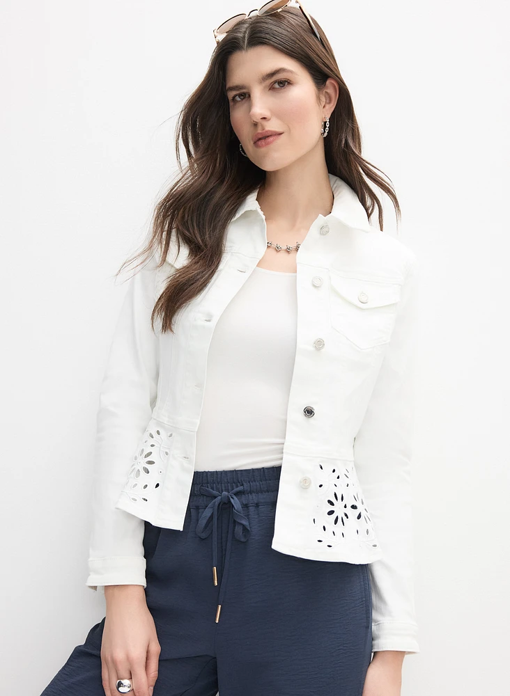 Joseph Ribkoff - Veste en denim à basque