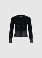 Scattered Stone Embellished Cardigan