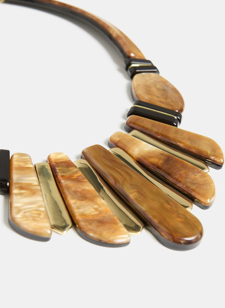 Resin Bib Necklace