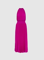 Plissé Satin Dress