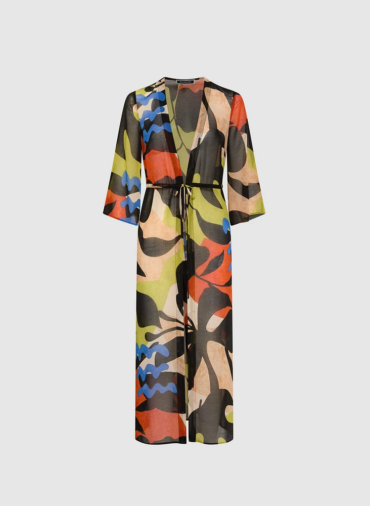 Printed Chiffon Maxi Top