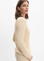 Pull en tricot textur