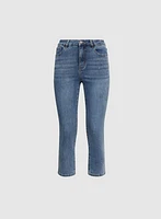 Rhinestone Star Embellished Denim Capris