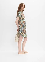 Graphic Leaf Print Dress