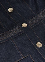 Robe en denim à ceinture tressée
