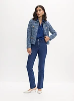 Zip Front Bouclé Jacket