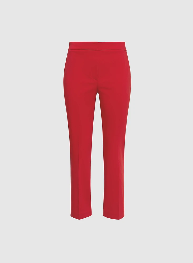Cropped Slim-Leg Pants