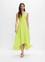 Robe midi en mélange de lin
