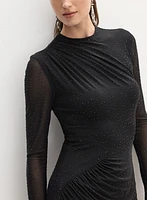 Embellished High Neck Dress