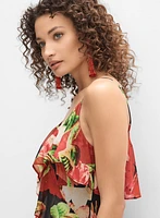 Robe florale en chiffon