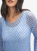 Pull en tricot ajouré