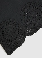 Embroidered Hem Blouse