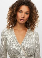 Haut style péplum à paillettes