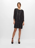 Robe à paillettes manches bouffantes