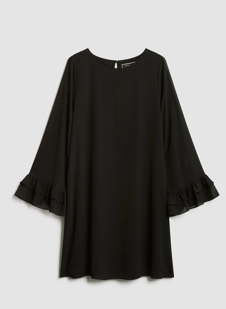 Robe à manches cloche et volants