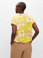 Tropical Floral Print Blouse