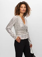 Haut style péplum à paillettes
