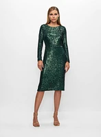 BA Nites - Robe en paillettes à encolure bateau