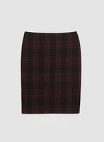 Ottoman Plaid Print Skirt