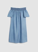 Off-the-Shoulder Tencel Dress