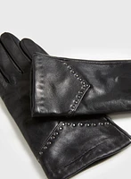 Gants en cuir avec rivets