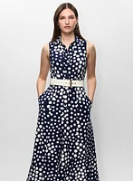 Robe boutonnée à pois
