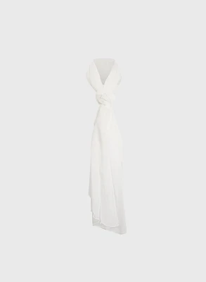 Rectangular Textured Crepe Scarf
