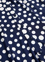 Robe boutonnée à pois