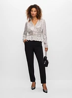 Haut style péplum à paillettes