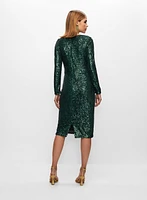 BA Nites - Robe en paillettes à encolure bateau