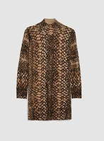 Snakeskin Print Tunic Sweater