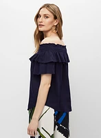 Off-the-Shoulder Ruffle Blouse
