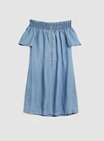 Off-the-Shoulder Tencel Dress