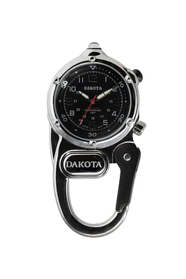 Miniclip Microlight - Chrome Silver Case Black Dial