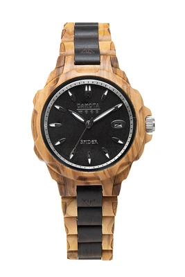 Wood Spider Midsize - Olivewood Case. Ebonywood Dial. Olivewood/Ebonywood Band