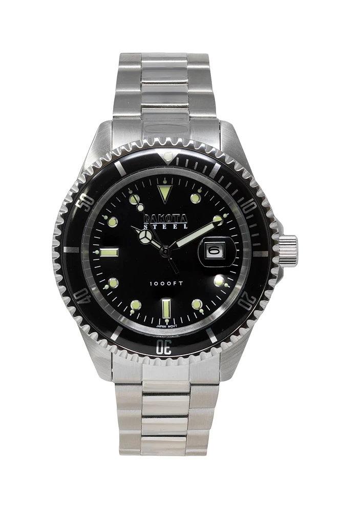 Steel 1000ft - 42mm - Stainless Steel Black Dial