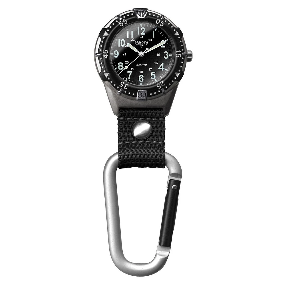 Alum Backpacker - Silver Case Black Dial