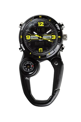 Ana Digi Miniclip - Black Case with Black/Yellow Dial and Reverse LCD