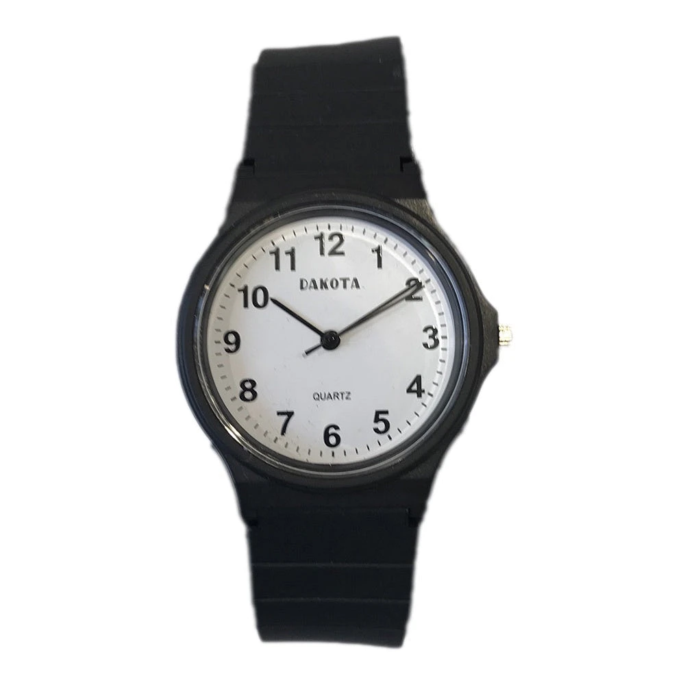 Everyday Plastic Sport - Easy Read - Black Case/White Dial