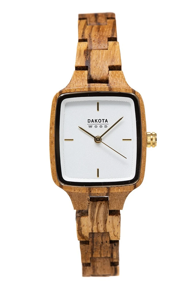 Small / Ladies Square Wood - Zebrawood