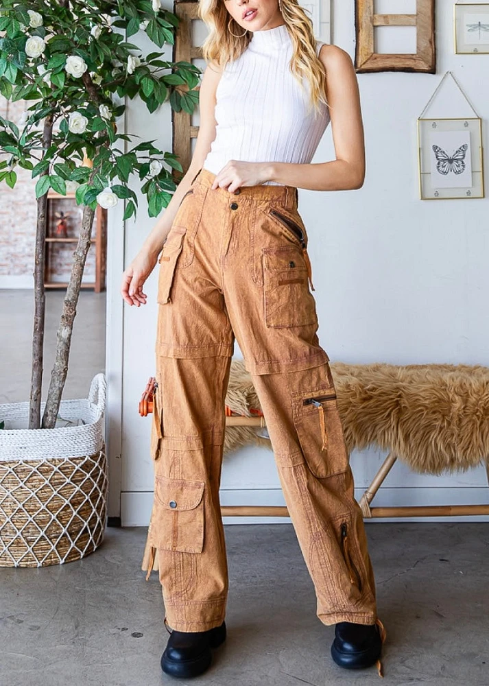 Mineral Washed Cargo Pants By Oli & Hali ONLY 2 LEFT!