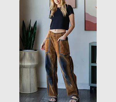 Vintage Suede Pants Velvet Brown Oli & Hali